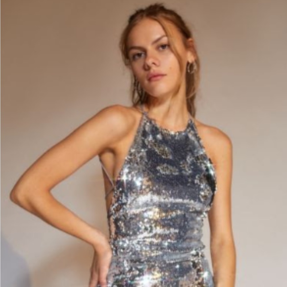 Urban outfitters sparkly dress worn once - never again. In perfect condition